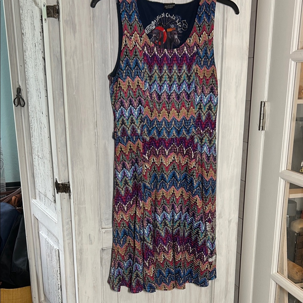 Desigual Multicolor Zigzag Mini Dress